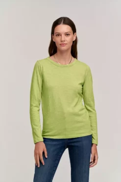 Velvet By Graham & Spencer LIZZIE ORIGINAL SLUB LONG SLEEVE TEE Womens