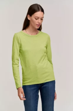 Velvet By Graham & Spencer LIZZIE ORIGINAL SLUB LONG SLEEVE TEE Womens