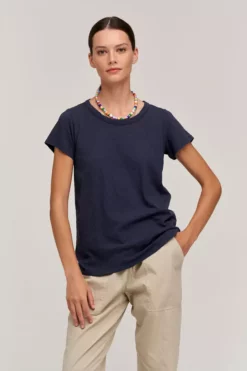 Velvet By Graham & Spencer TILLY ORIGINAL SLUB CREW NECK TEE Womens