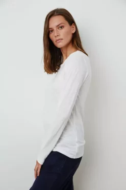 Velvet By Graham & Spencer LIZZIE ORIGINAL SLUB LONG SLEEVE TEE Womens