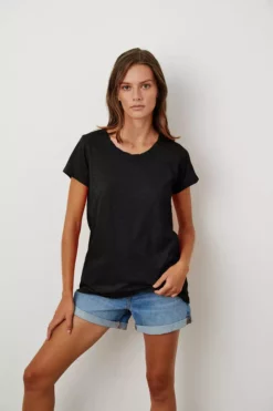 Velvet By Graham & Spencer TILLY ORIGINAL SLUB CREW NECK TEE Womens