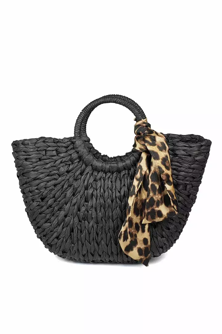 Velvet By Graham & Spencer EVE ROUND HANDLE LEOPARD SCARF TOTE Womens 2 Velvet By Graham & Spencer EVE ROUND HANDLE LEOPARD SCARF TOTE Womens