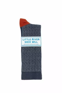 Accessories TEXTURED HERRINGBONE CREW SOCK BY LITTLE RIVER SOCK MILL