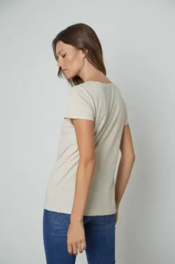 Velvet By Graham & Spencer JILIAN ORIGINAL SLUB V-NECK TEE