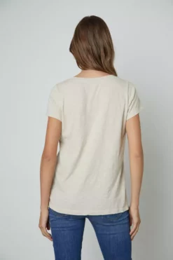 Velvet By Graham & Spencer JILIAN ORIGINAL SLUB V-NECK TEE