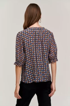 Velvet By Graham & Spencer CADENCE PRINTED BLOUSE