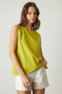 Velvet By Graham & Spencer Womens ELLEN VINTAGE SLUB TANK TOP 34 Velvet By Graham & Spencer Womens ELLEN VINTAGE SLUB TANK TOP