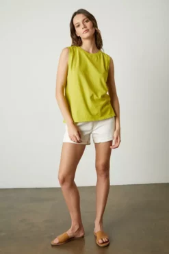 Velvet By Graham & Spencer Womens ELLEN VINTAGE SLUB TANK TOP 35 Velvet By Graham & Spencer Womens ELLEN VINTAGE SLUB TANK TOP