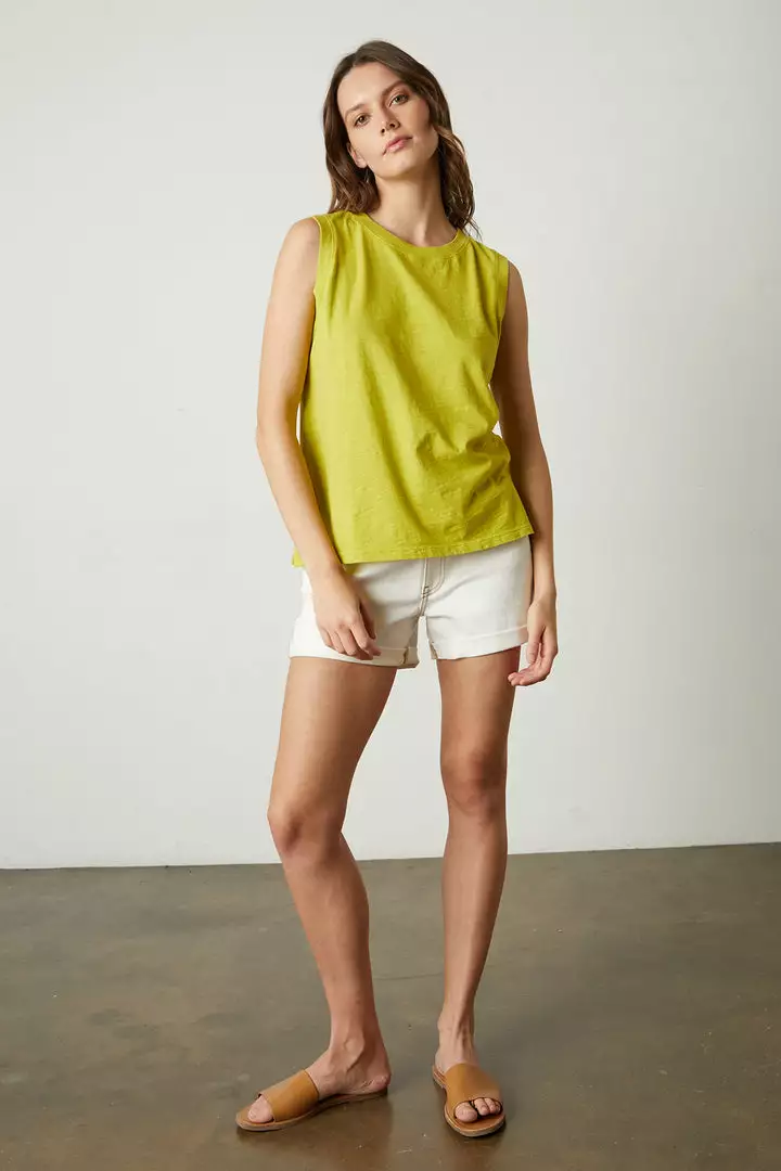 Velvet By Graham & Spencer Womens ELLEN VINTAGE SLUB TANK TOP 8 Velvet By Graham & Spencer Womens ELLEN VINTAGE SLUB TANK TOP