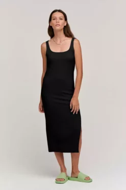 Velvet By Graham & Spencer ASHANTI RIBBED TANK DRESS Womens