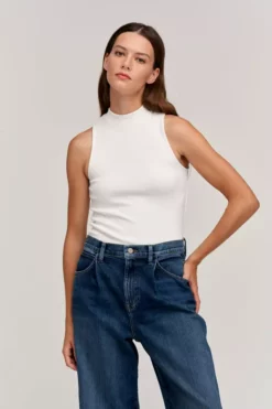 Velvet By Graham & Spencer PAULETTE MOCK NECK TANK TOP Womens 11 Velvet By Graham & Spencer PAULETTE MOCK NECK TANK TOP Womens