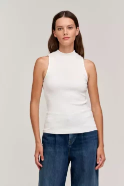 Velvet By Graham & Spencer PAULETTE MOCK NECK TANK TOP Womens