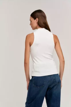 Velvet By Graham & Spencer PAULETTE MOCK NECK TANK TOP Womens 13 Velvet By Graham & Spencer PAULETTE MOCK NECK TANK TOP Womens