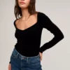 Velvet By Graham & Spencer PEPPA VISCOSE RIB TOP Womens