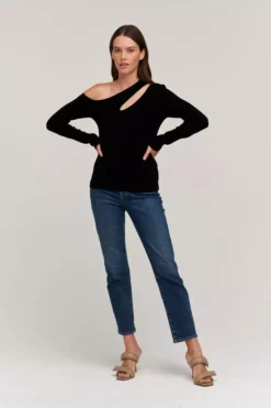 Velvet By Graham & Spencer Womens ROSALINA CUT OUT TOP