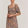Velvet By Graham & Spencer ESTELLA FLORAL PRINT DRESS Womens