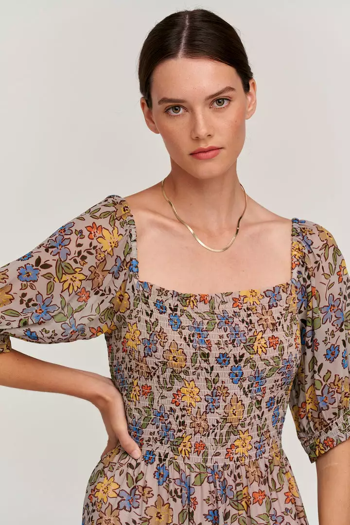 Velvet By Graham & Spencer ESTELLA FLORAL PRINT DRESS Womens 4 Velvet By Graham & Spencer ESTELLA FLORAL PRINT DRESS Womens