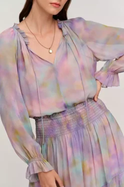 Velvet By Graham & Spencer LEXA PRINTED BLOUSE