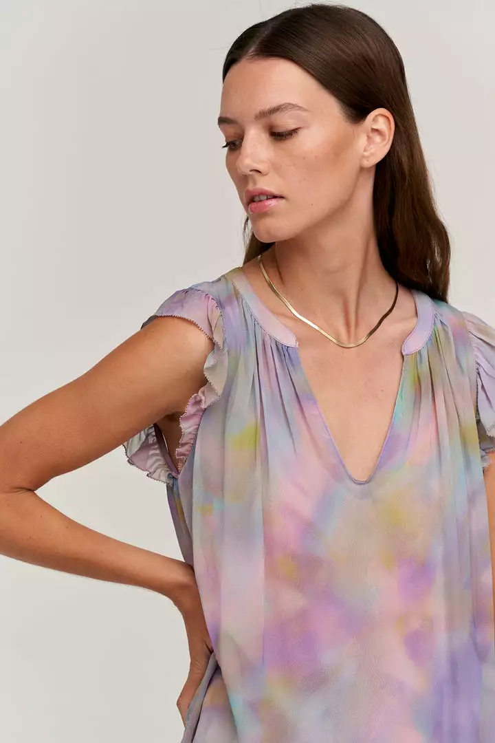 Velvet By Graham & Spencer STEPHANIE PRINTED BLOUSE 2 Velvet By Graham & Spencer STEPHANIE PRINTED BLOUSE