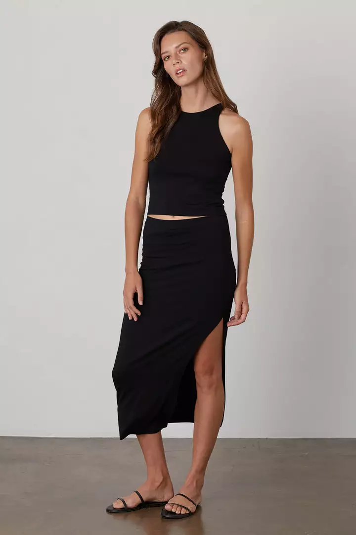 Velvet By Graham & Spencer ELLA MIDI SKIRT 1 Velvet By Graham & Spencer ELLA MIDI SKIRT