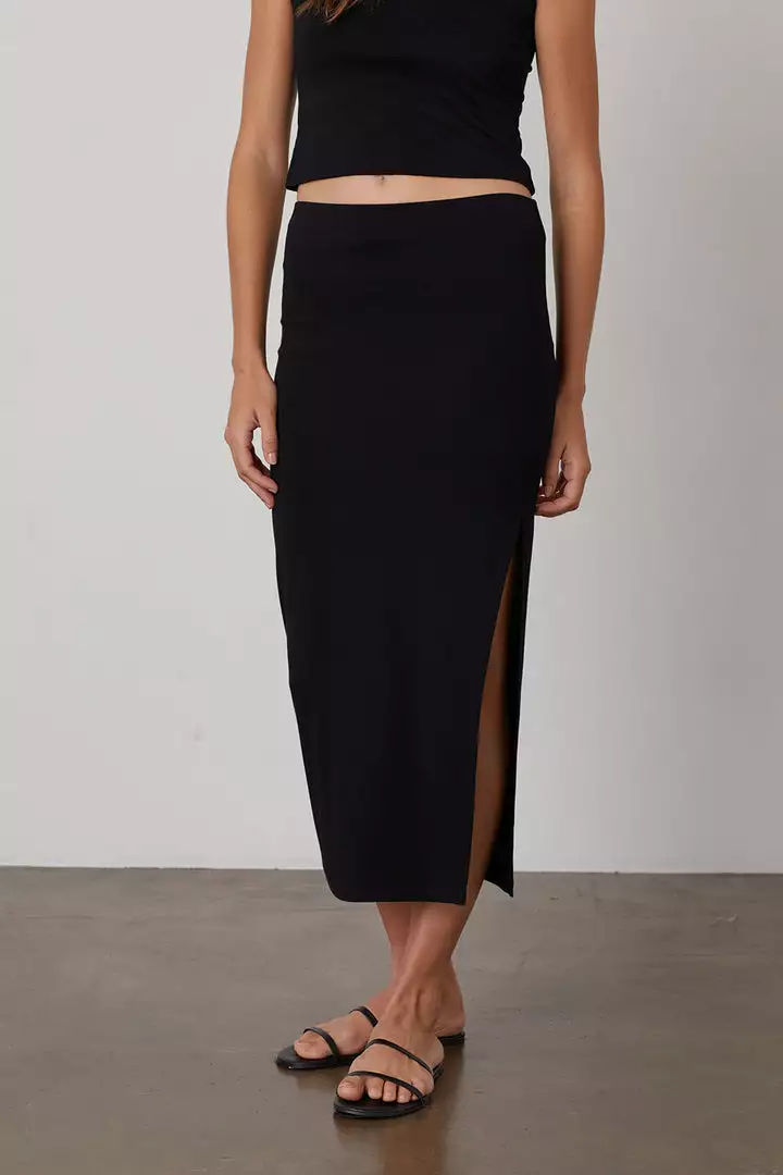Velvet By Graham & Spencer ELLA MIDI SKIRT 2 Velvet By Graham & Spencer ELLA MIDI SKIRT