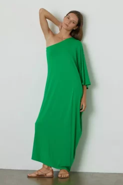 Velvet By Graham & Spencer Womens MONET ONE SHOULDER MAXI DRESS