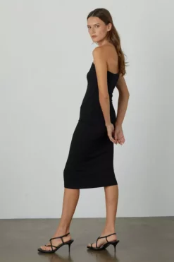 Velvet By Graham & Spencer OLIVIA ONE SHOULDER MIDI DRESS Womens 7 Velvet By Graham & Spencer OLIVIA ONE SHOULDER MIDI DRESS Womens