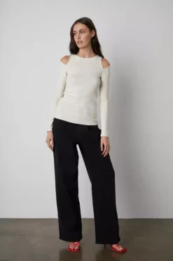 Velvet By Graham & Spencer EMMA CUT-OUT TOP Womens