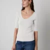Velvet By Graham & Spencer MIRANDA SCOOP NECK TOP