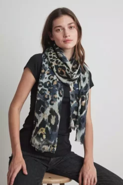 Velvet By Graham & Spencer Womens PRINTED SILK BLEND SCARF BY VISMAYA