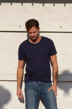 Velvet By Graham & Spencer Mens CHAD RAW EDGE COTTON SLUB POCKET TEE 81 Velvet By Graham & Spencer Mens CHAD RAW EDGE COTTON SLUB POCKET TEE