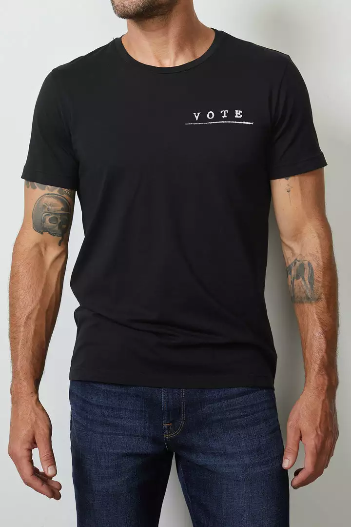 Velvet By Graham & Spencer VOTE Unisex Crew Tee Womens 10 Velvet By Graham & Spencer VOTE Unisex Crew Tee Womens