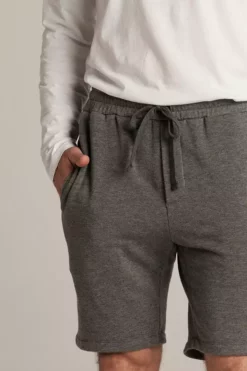 Velvet By Graham & Spencer ATLAS CHARCOAL LUXE FLEECE DRAWSTRING SHORT
