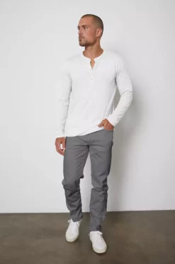 Velvet By Graham & Spencer Mens ALVARO COTTON JERSEY HENLEY