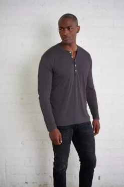 Velvet By Graham & Spencer ALVARO COTTON JERSEY HENLEY