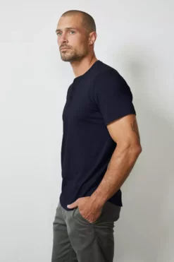 Velvet By Graham & Spencer FULTON SHORT SLEEVE HENLEY Mens
