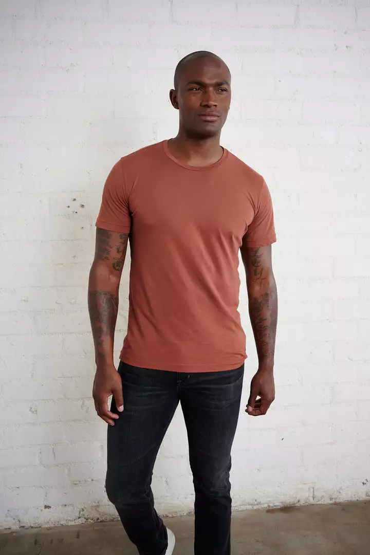 Velvet By Graham & Spencer HOWARD WHISPER CLASSIC CREW NECK TEE Mens 4 Velvet By Graham & Spencer HOWARD WHISPER CLASSIC CREW NECK TEE Mens