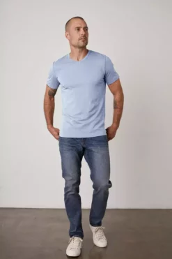 Velvet By Graham & Spencer SAMSEN WHISPER CLASSIC V-NECK TEE Mens