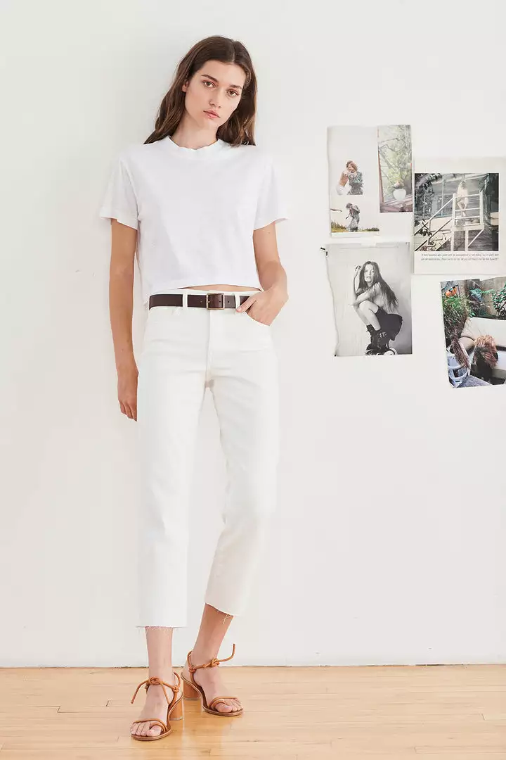 Velvet By Graham & Spencer KAROLINA HI RISE STRAIGHT LEG CUT OFF JEANS Womens 2 Velvet By Graham & Spencer KAROLINA HI RISE STRAIGHT LEG CUT OFF JEANS Womens