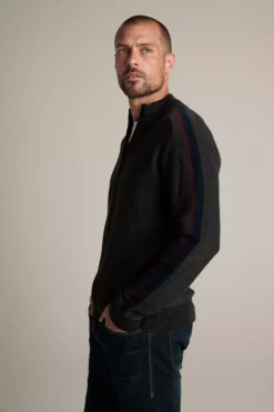 Velvet By Graham & Spencer Mens CRANE WOOL BLEND ZIP UP CARDIGAN