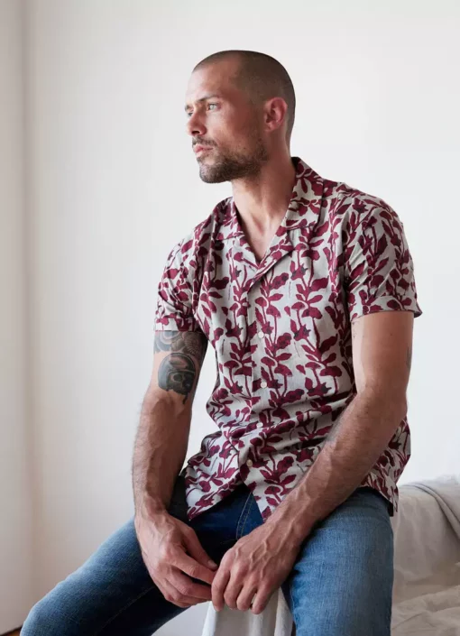 Velvet By Graham & Spencer Tees & Shirts NEILL PRINTED BUTTON-UP SHIRT