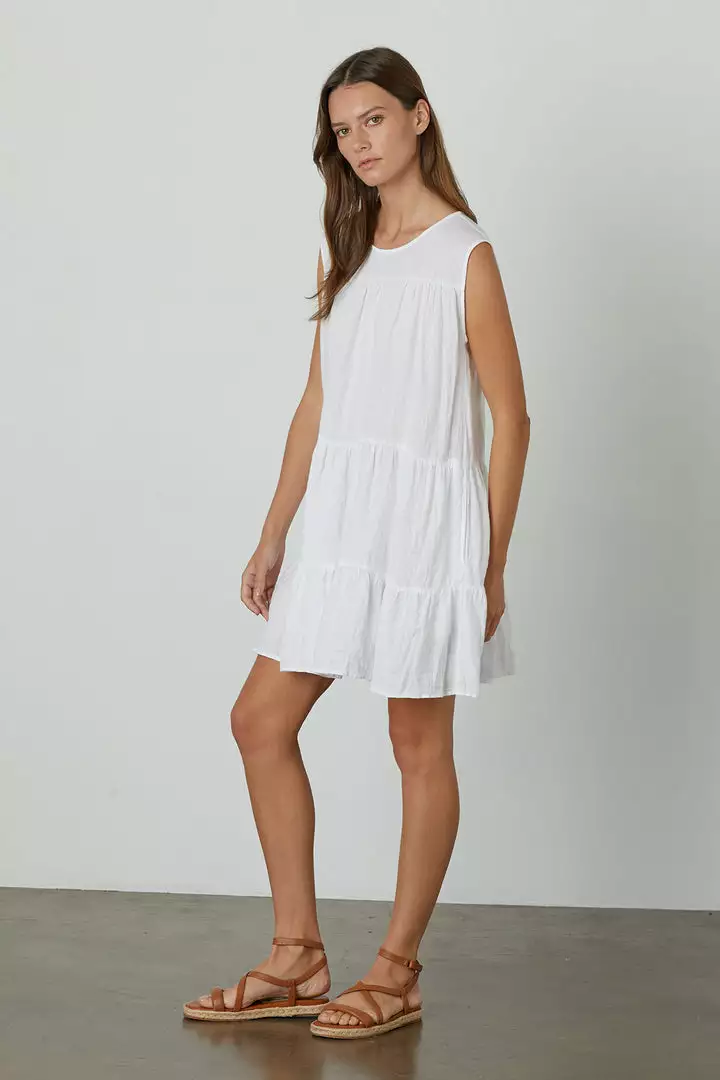 Velvet By Graham & Spencer ADDIE LINEN TANK DRESS 6 Velvet By Graham & Spencer ADDIE LINEN TANK DRESS