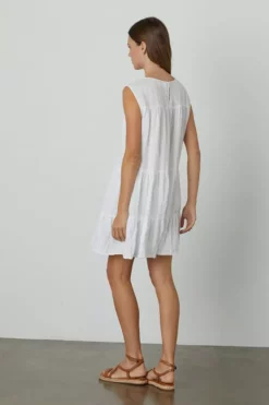 Velvet By Graham & Spencer ADDIE LINEN TANK DRESS 10 Velvet By Graham & Spencer ADDIE LINEN TANK DRESS