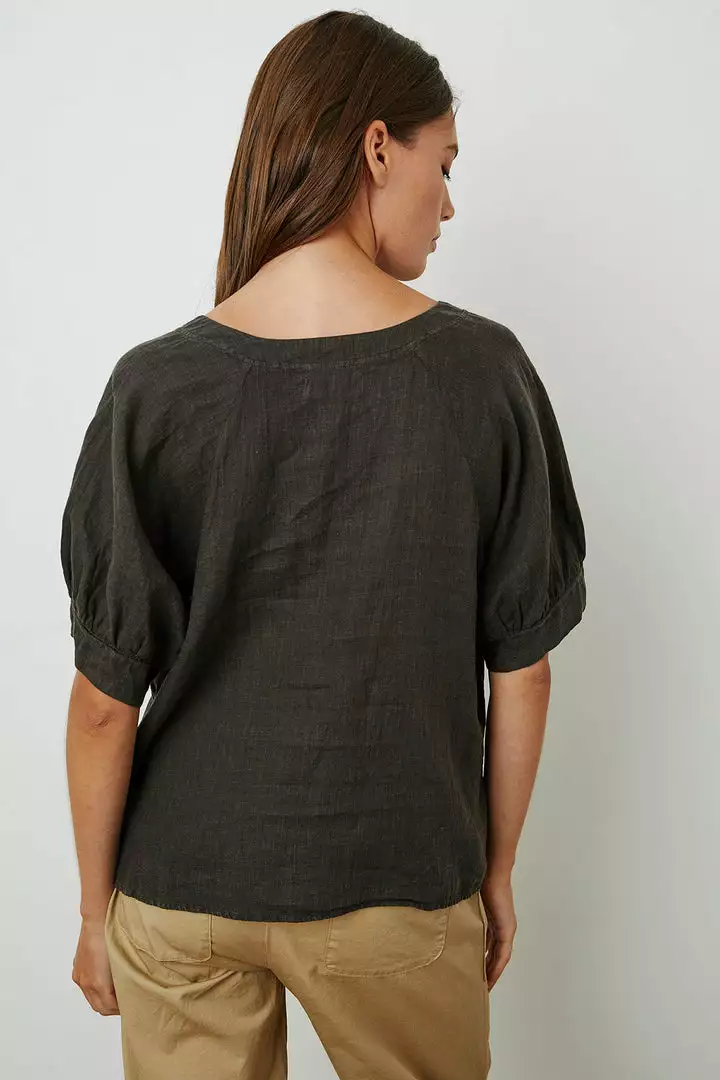 Velvet By Graham & Spencer Womens ADLEY LINEN TOP 5 Velvet By Graham & Spencer Womens ADLEY LINEN TOP