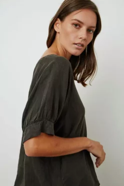 Velvet By Graham & Spencer Womens ADLEY LINEN TOP 19 Velvet By Graham & Spencer Womens ADLEY LINEN TOP