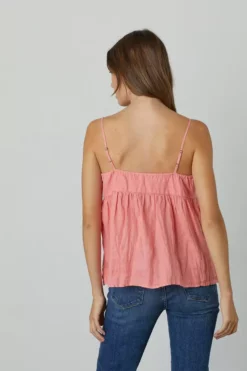 Velvet By Graham & Spencer ALEIGH LINEN TANK TOP Womens