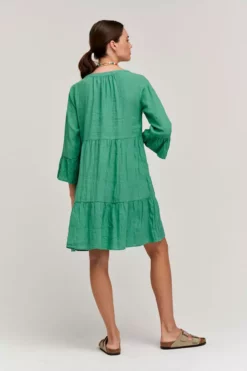 Velvet By Graham & Spencer Womens AURORA LINEN TIERED DRESS