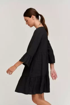 Velvet By Graham & Spencer Womens AURORA LINEN TIERED DRESS