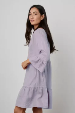 Velvet By Graham & Spencer Womens AURORA LINEN TIERED DRESS