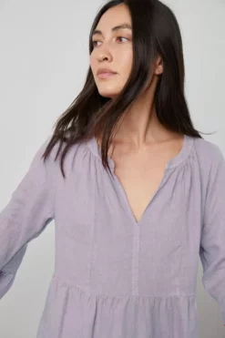 Velvet By Graham & Spencer Womens AURORA LINEN TIERED DRESS